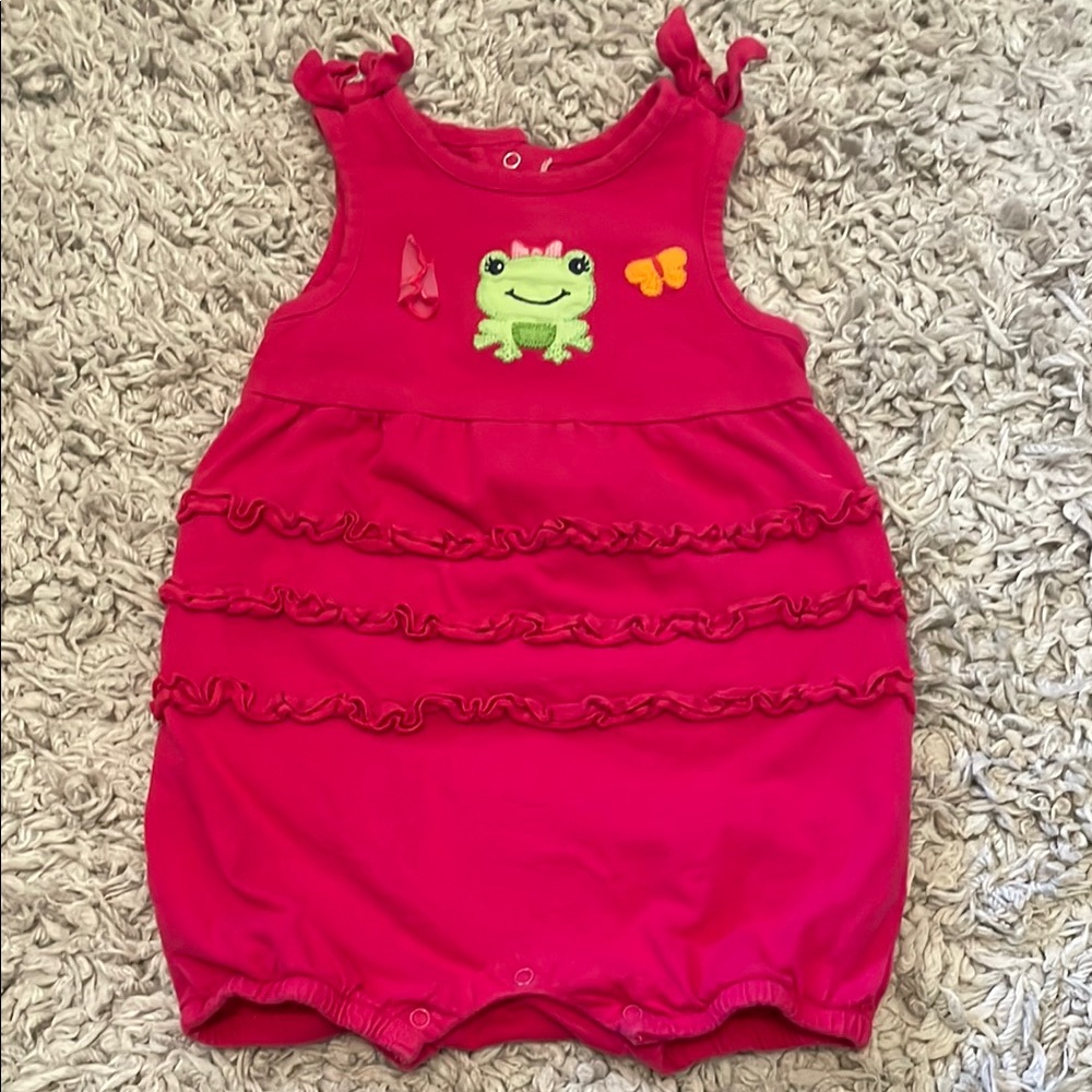 2011 Crazy 8 Baby 8 Frog Ruffle Romper, Size 12-18 Months